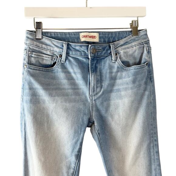 Driftwood‎ Womens 27x25 Candace Cropped Raw Hem Denim Jeans Dip Dye Ombre - Picture 2 of 7